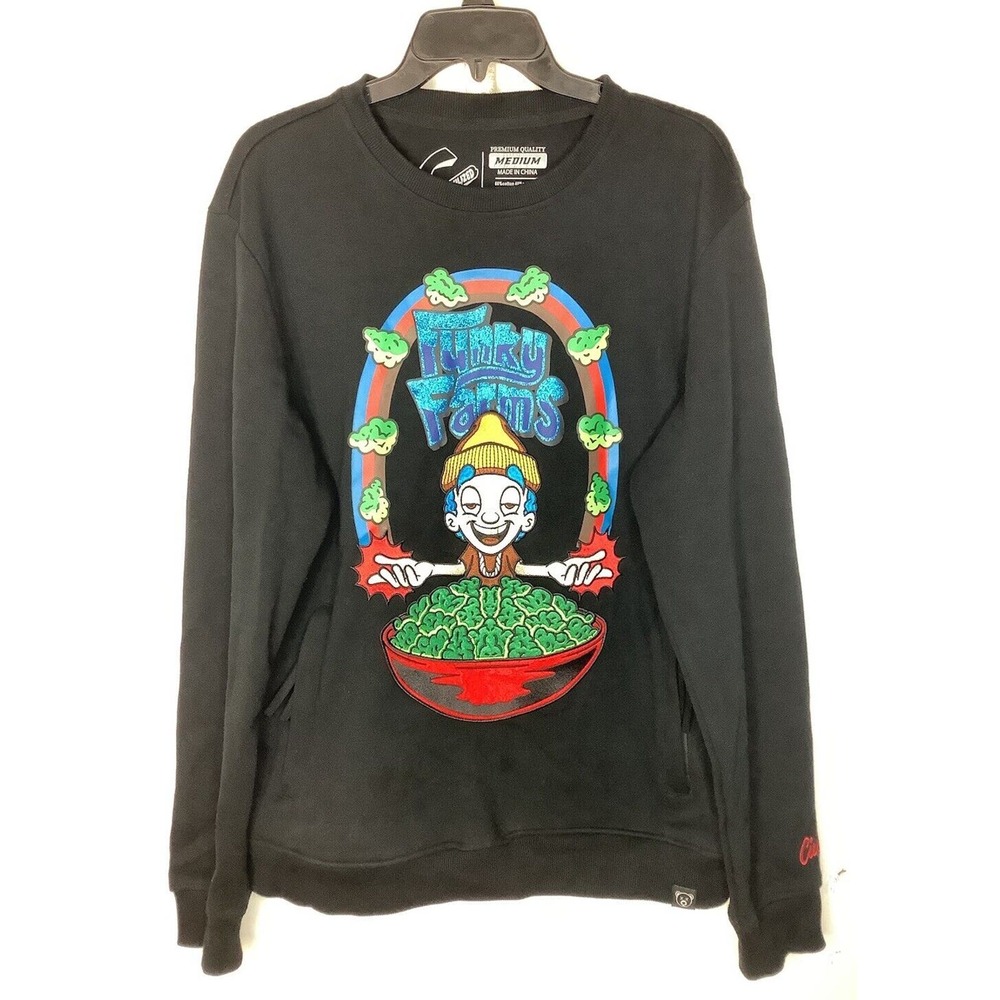 Civilized Funky Farms Men's Medium Embroidered Sweatshirt With Pockets